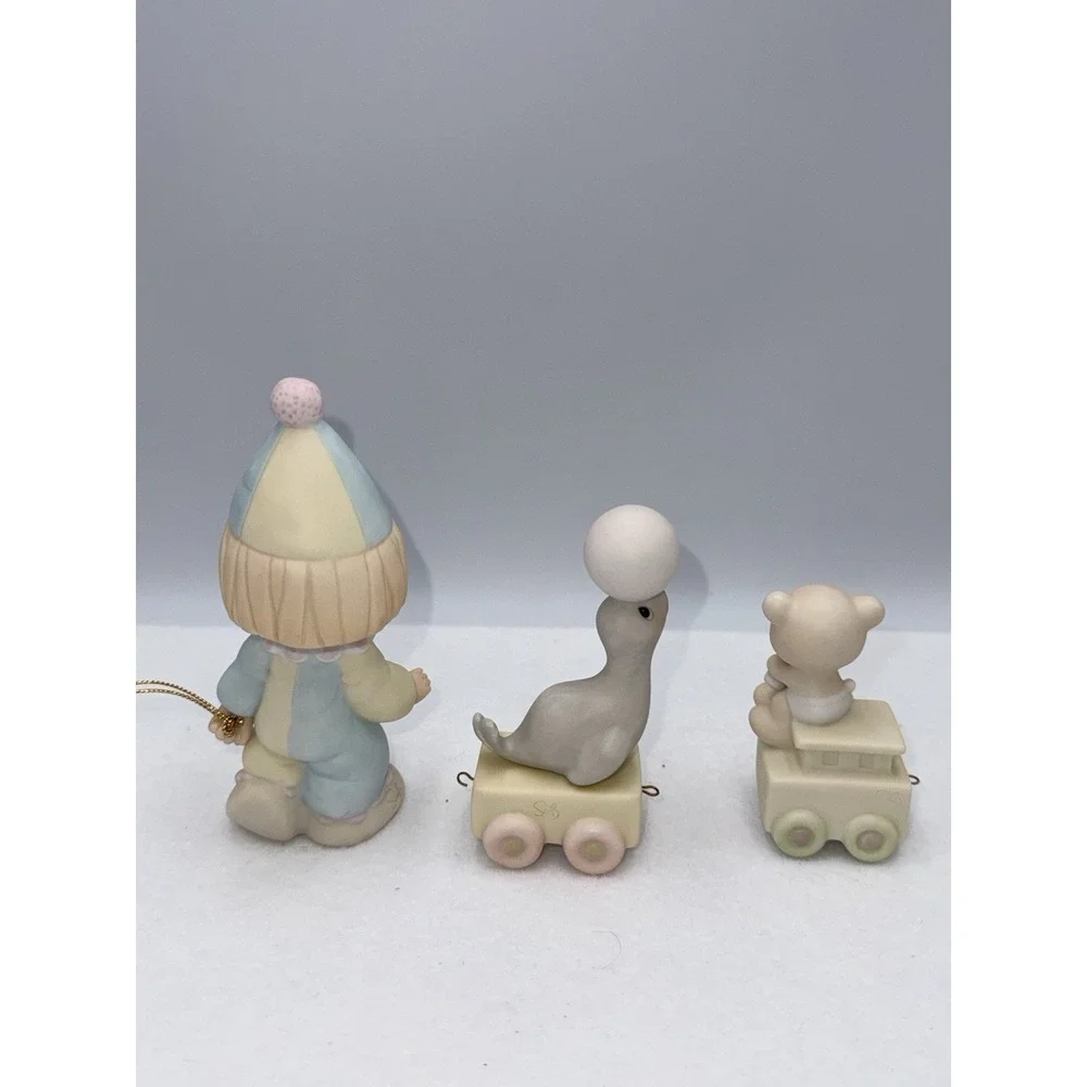 Enesco Precious Moments Birthday Train Newborn - 8‎ Yrs old & Clown VTG 1985